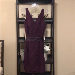 Plum lace bridesmaids dress!